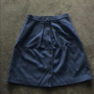 Knee length flare skirt- J Crew. Navy, Never worn
